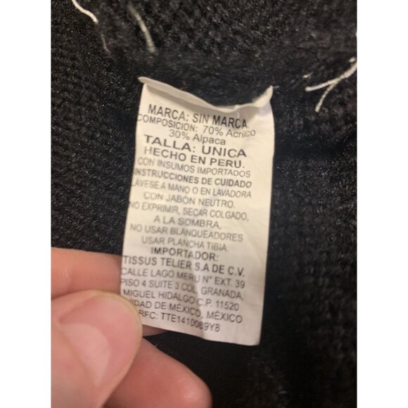 Alpaca Hooded Multicolored Lightweight Sweater Size S - Picture 8 of 8